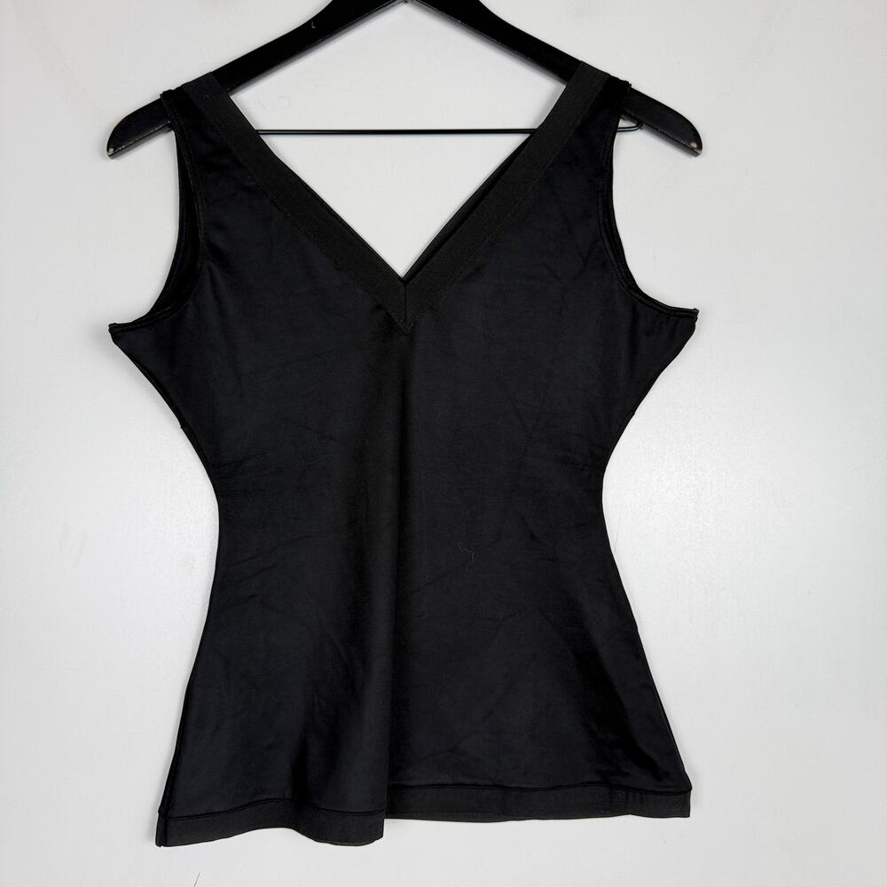 Spanx Slimplicity Camisole Double V-Neck Tank Top Shapewear Black - XL - Picture 3 of 9